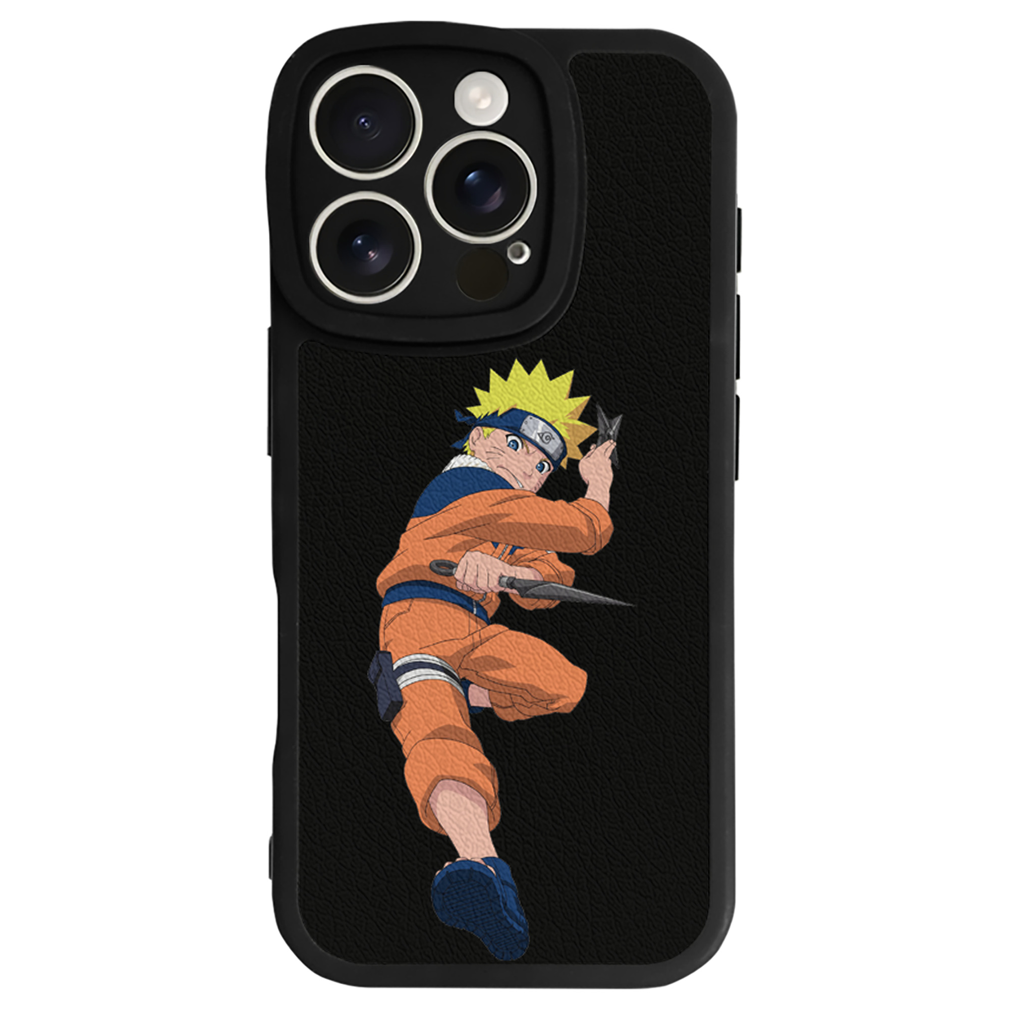 （画像用） NARUTO -ナルト- うずまき ナルト Uzumaki Naruto 【iPhone 16シリーズ対応】シリコンスマホケース（レザー調） 材質：シリコン